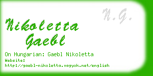 nikoletta gaebl business card